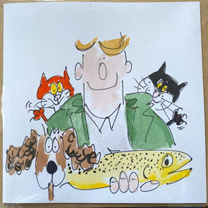 Personalised, hand drawn, original cartoon birthday card - made to order